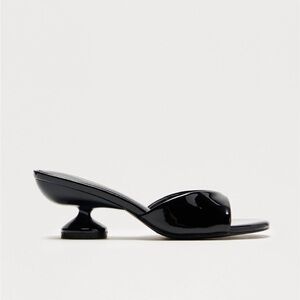 Fashion Nova Glossy Black Mules
